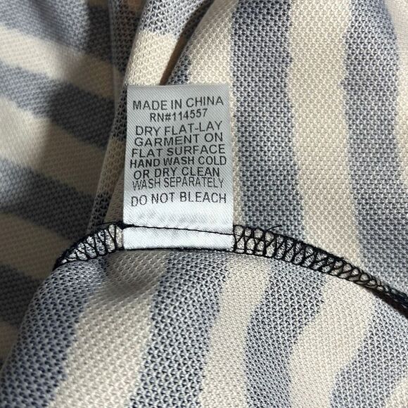 THML Women's Sleeveless Striped Fit & Flare Cream White Dress Size M - Picture 6 of 8